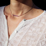 Collier "Alignement" en Améthyste
