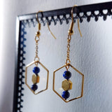 Boucles d'oreilles "Butiner" en Lapis Lazuli