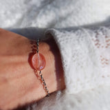 Bracelet "Gourmandise" en Quartz fraise