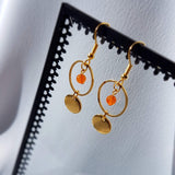 Boucles d'oreilles "Joie" en Cornaline