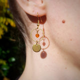 Boucles d'oreilles "Joie" en Cornaline