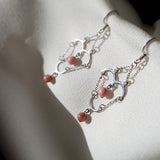 Boucles d'oreilles "Lueur" en Rhodonite