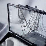 Collier "Mouvement" 3 rangs perles acier inoxydable