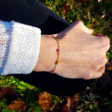 Bracelet "Parsemer" en Rhodonite