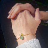 Bracelet "Promenade" en Aventurine et Cristal de roche