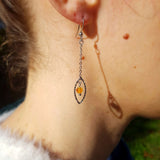 Boucles d'oreilles "Regard" en Cornaline