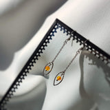 Boucles d'oreilles "Regard" en Cornaline