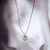 Collier "Respirer" en Amazonite