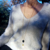 Collier "Trésor" en Agate noire