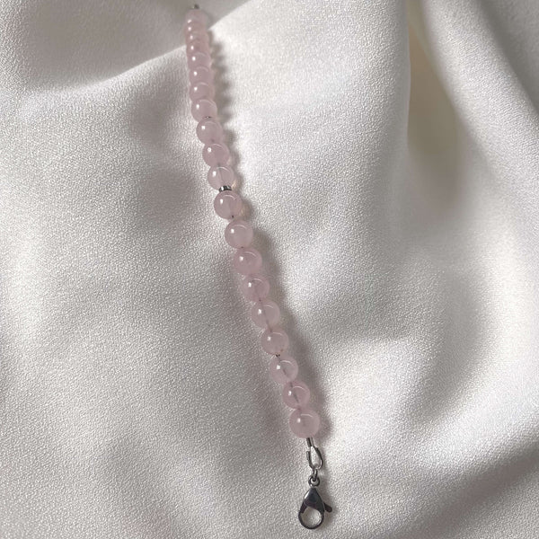 Bracelet "Connexion" en Quartz rose