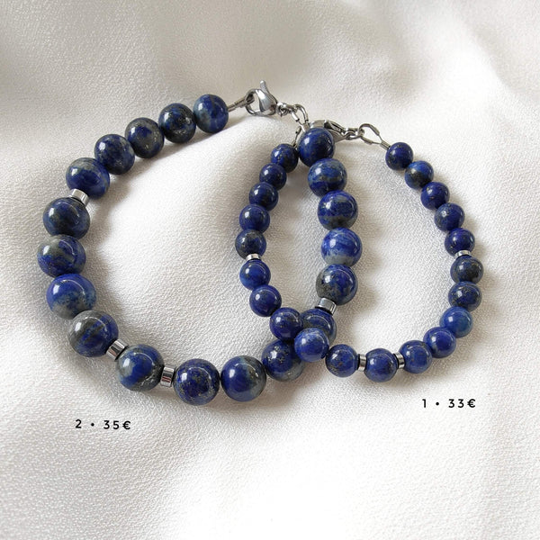 Bracelets "Connexion" en Lapis Lazuli
