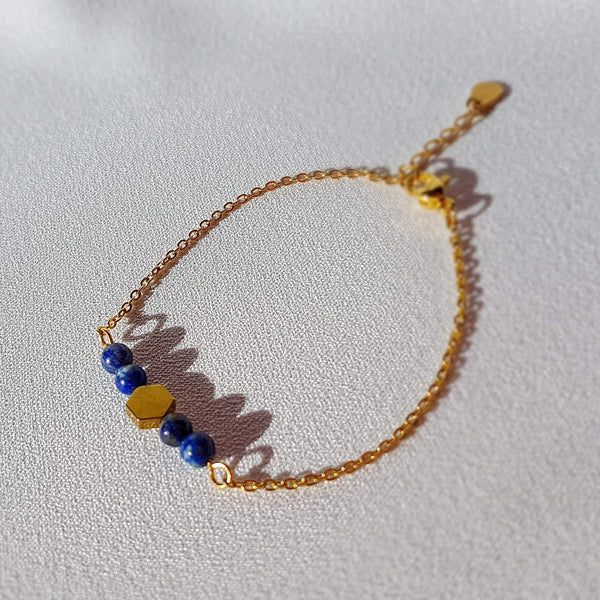 Bracelet "Butiner" en Lapis Lazuli