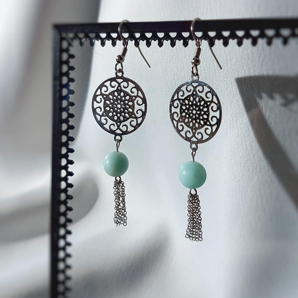 Boucles d'oreilles "Élégance" en Amazonite