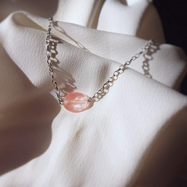 Bracelet "Gourmandise" en Quartz fraise