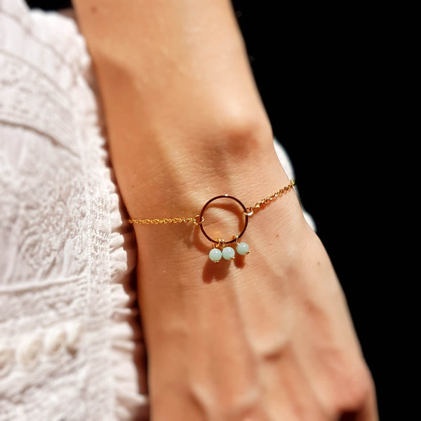 Bracelet "Luna" en Amazonite