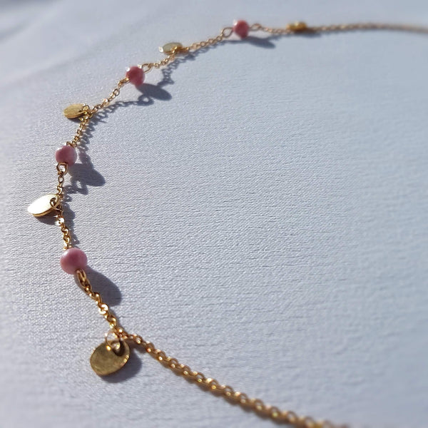 Collier "Parsemer" en Rhodonite