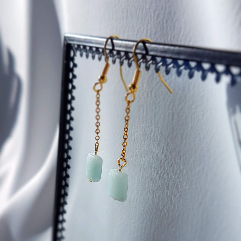 Boucles d'oreilles "Quiétude" en Amazonite