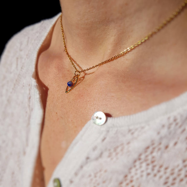 Collier "Regard" en Lapis Lazuli