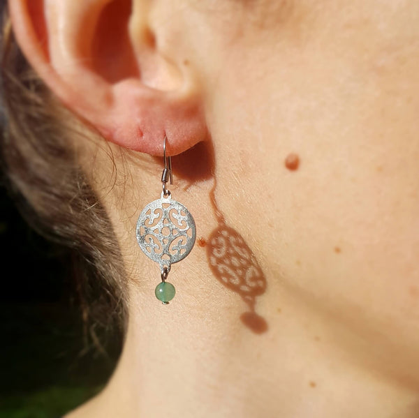 Boucles d'oreilles "Souhait" en Aventurine